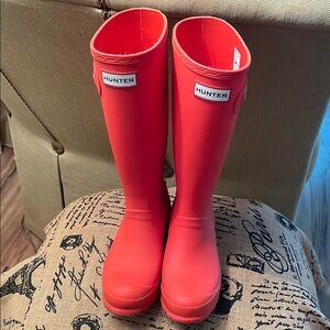Hunter Vibrant Orange Waterproof Boots